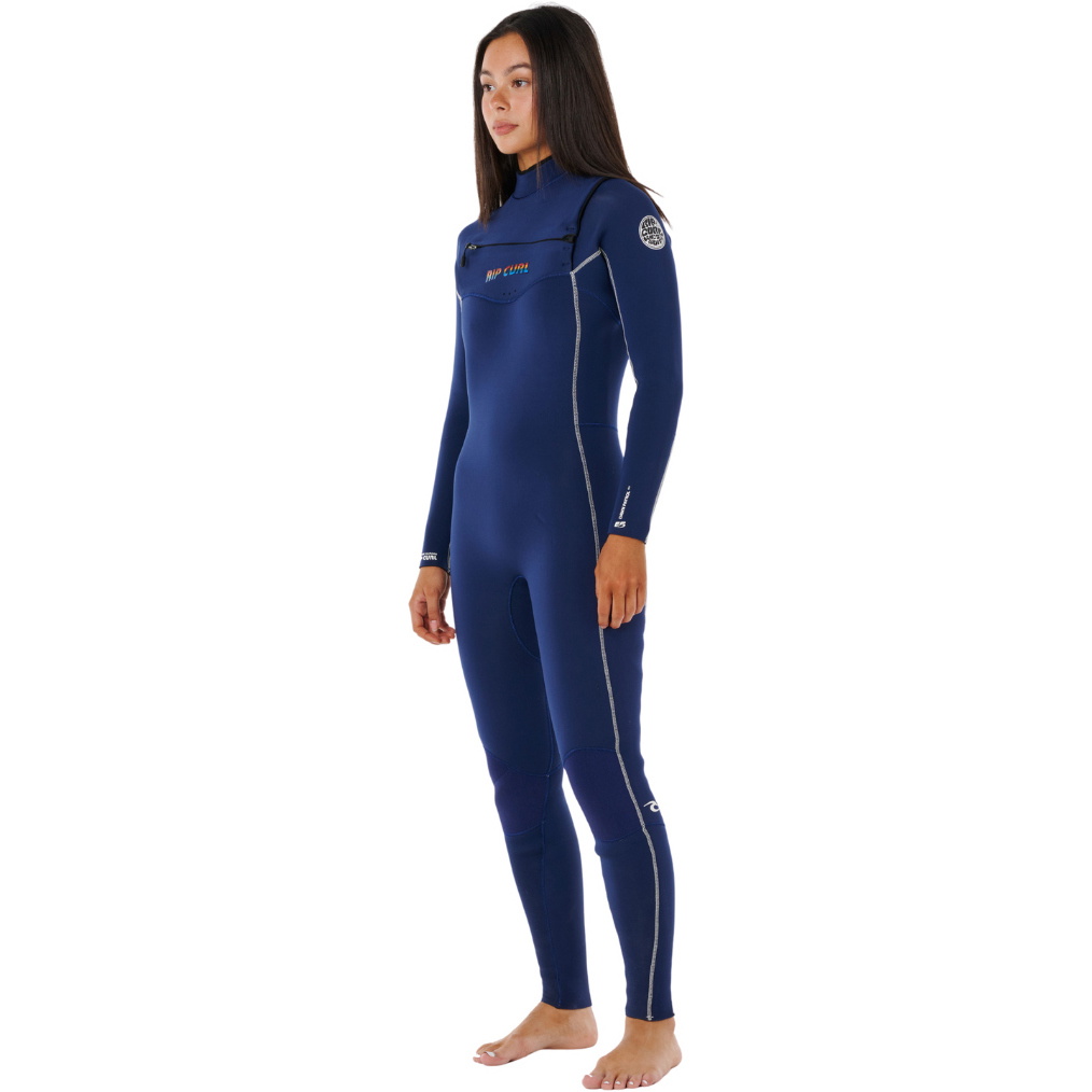 Roupa De Mergulho Feminina Rip Curl Steph Gilmore Dawn Patrol 2025 Com Chest Zip 4/3mm 16XWFS - Navy